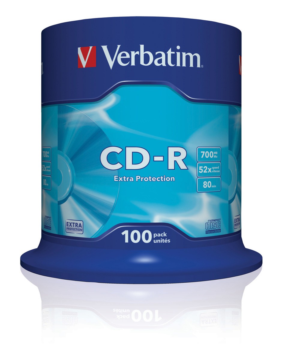 CD-R 700MB, 52x, 100 kosov, CB DL Ex Prot