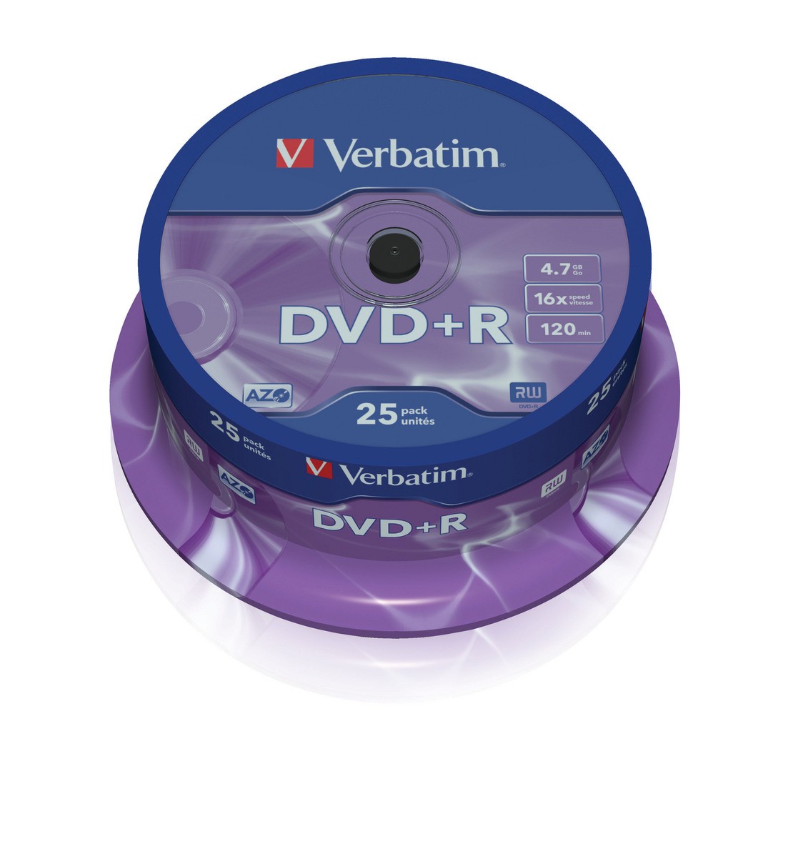 DVD+R ploščki, 16x, 4.7GB, 25 kosov