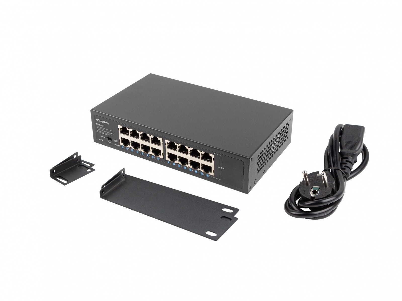 Lanberg RSGE-16 16-portni Gigabit Ethernet stenski usmerjevalnik (switch) 2