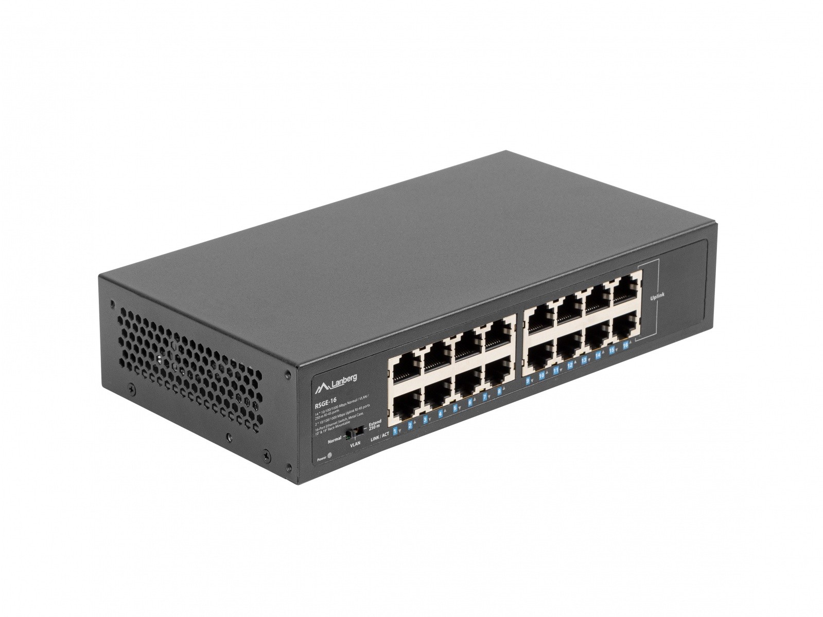 Lanberg RSGE-16 16-portni Gigabit Ethernet stenski usmerjevalnik (switch) 6