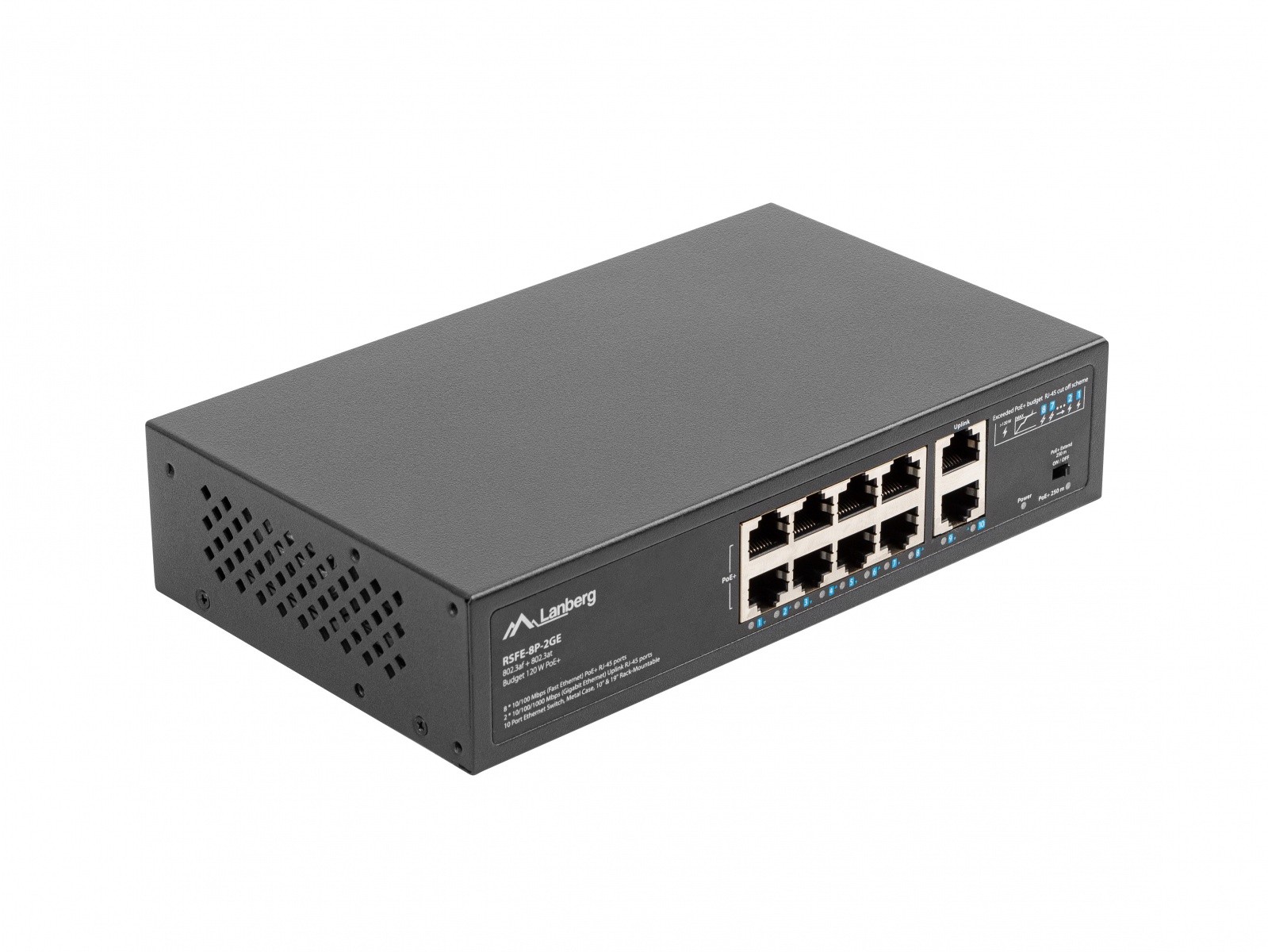 Switch 8x100MB PoE+/2x 1GB RSFE-8P-2GE-120 5