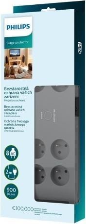 Razdelilnik z zaščito pred prenapetostjo SPN3180A/60 (8 vtičnic) 2