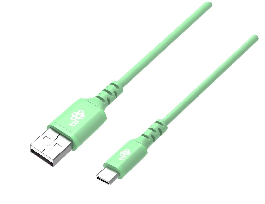 1m USB-C kabel, silikonski, zelena, Quick Charge