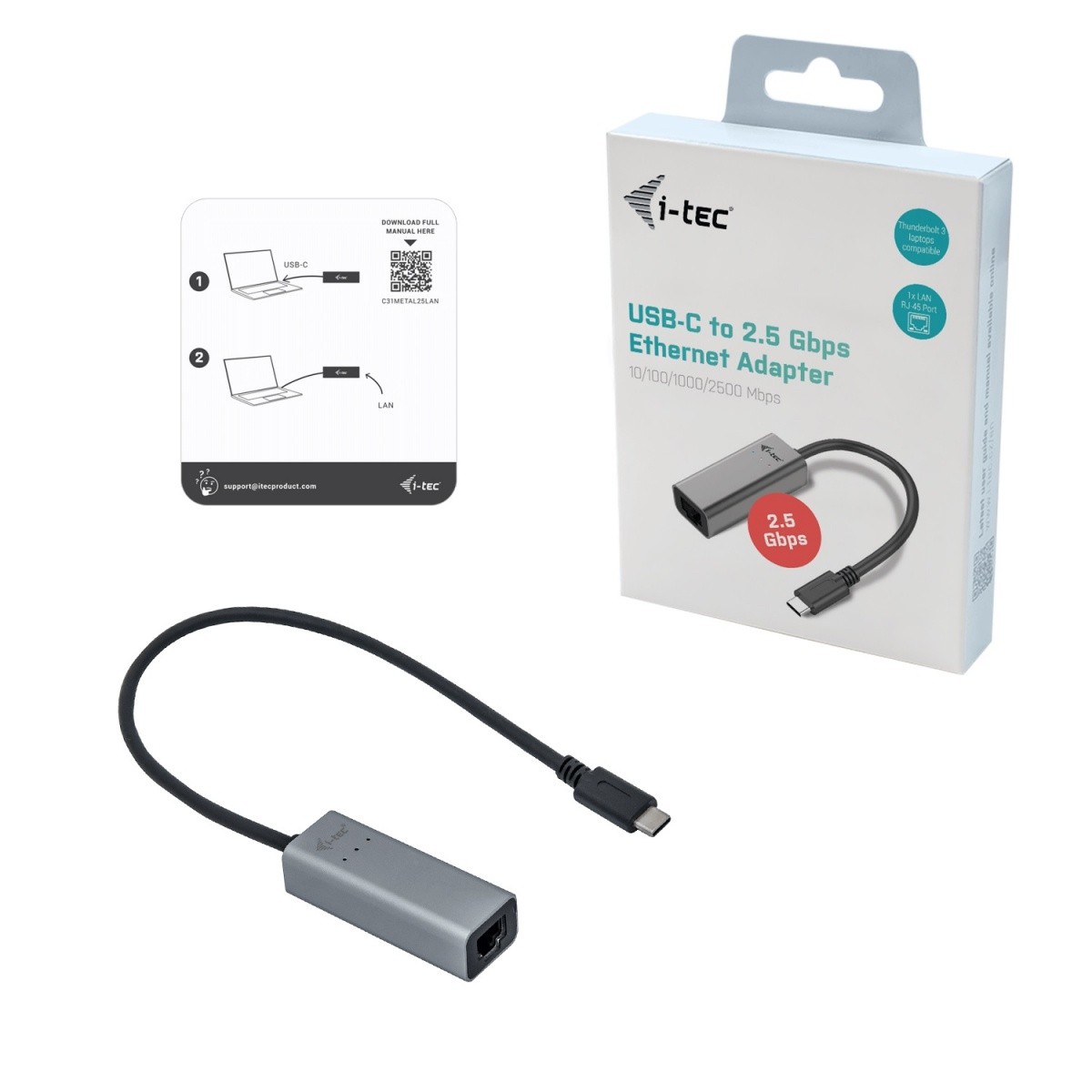 USB-C 2,5 Gbps Ethernet adapter, kovinski 4