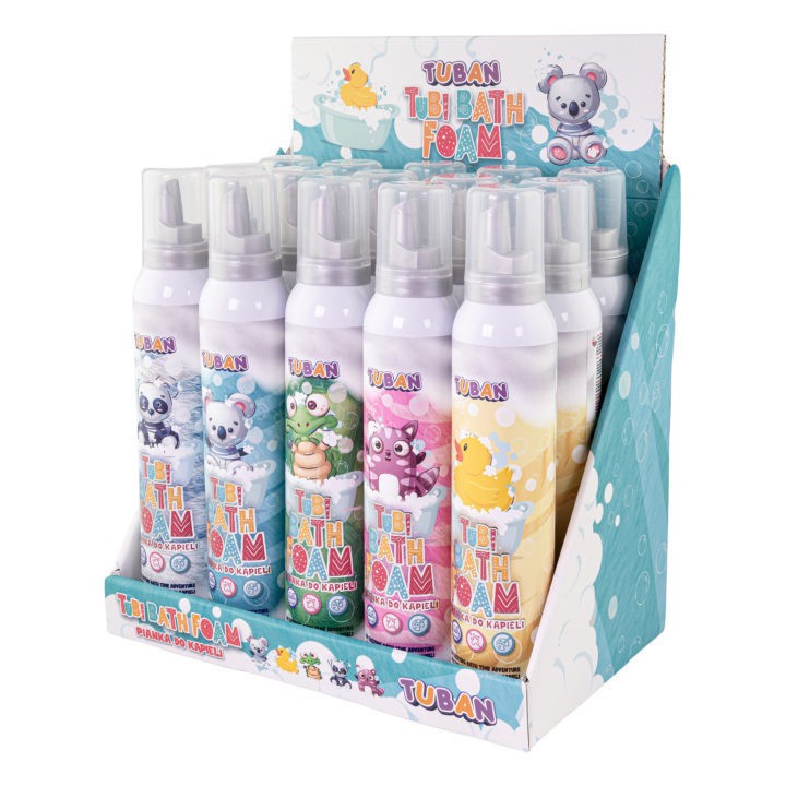 Otroška pena za kopanje Tubi - Mix, 200 ml (Display 15 kosov)