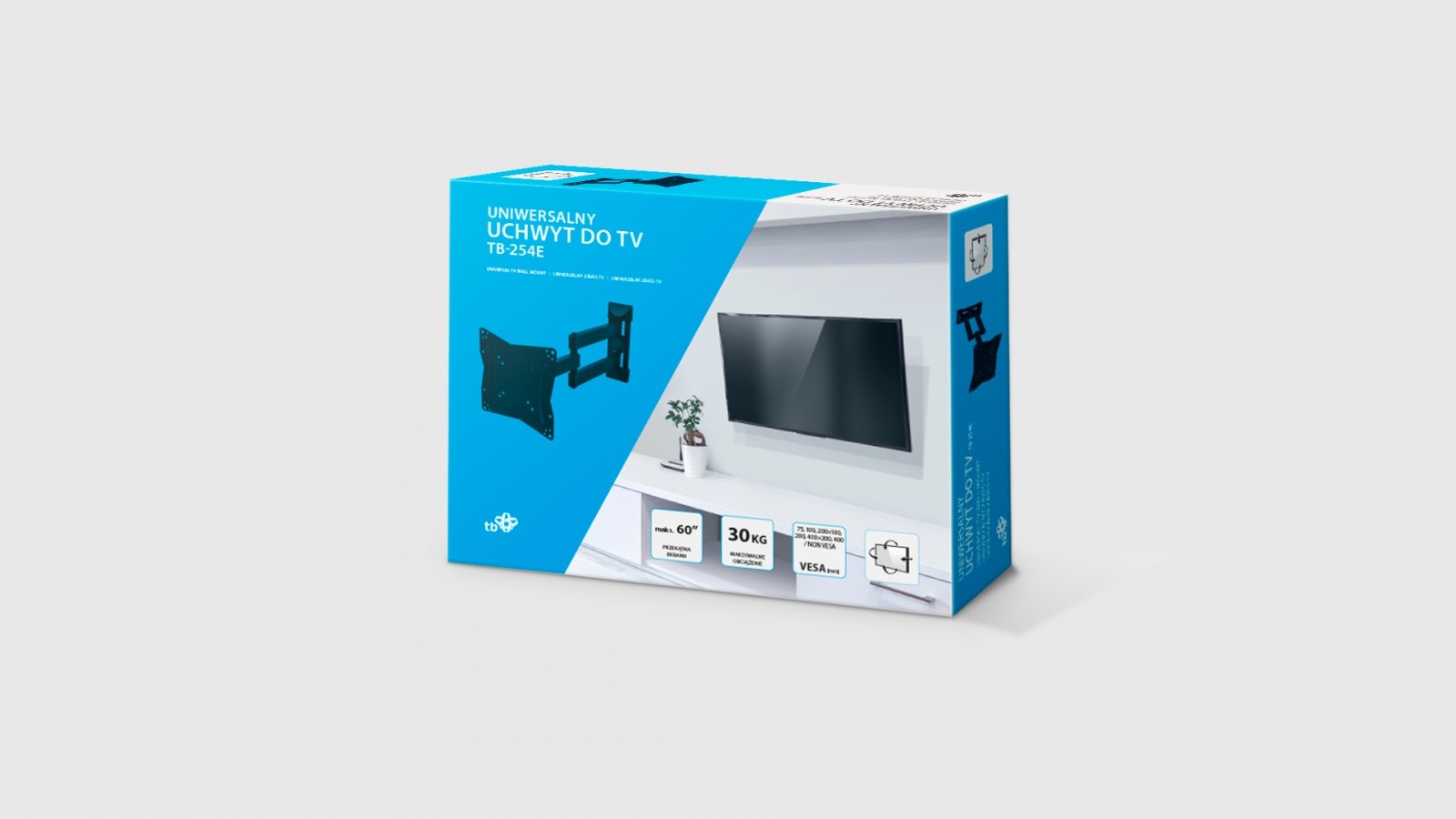 Zidni nosač za TV do 60" (152 cm), 30 kg, VESA 400x400 4