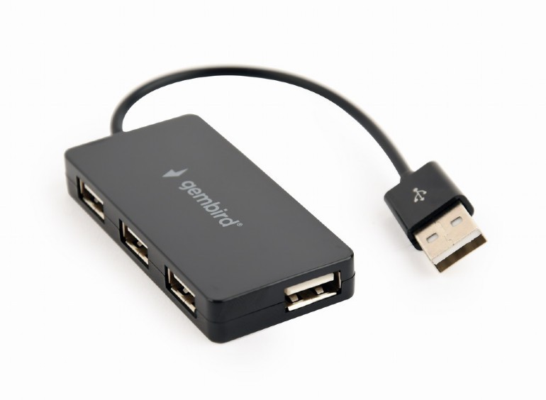 USB HUB s 4 priključki, črn