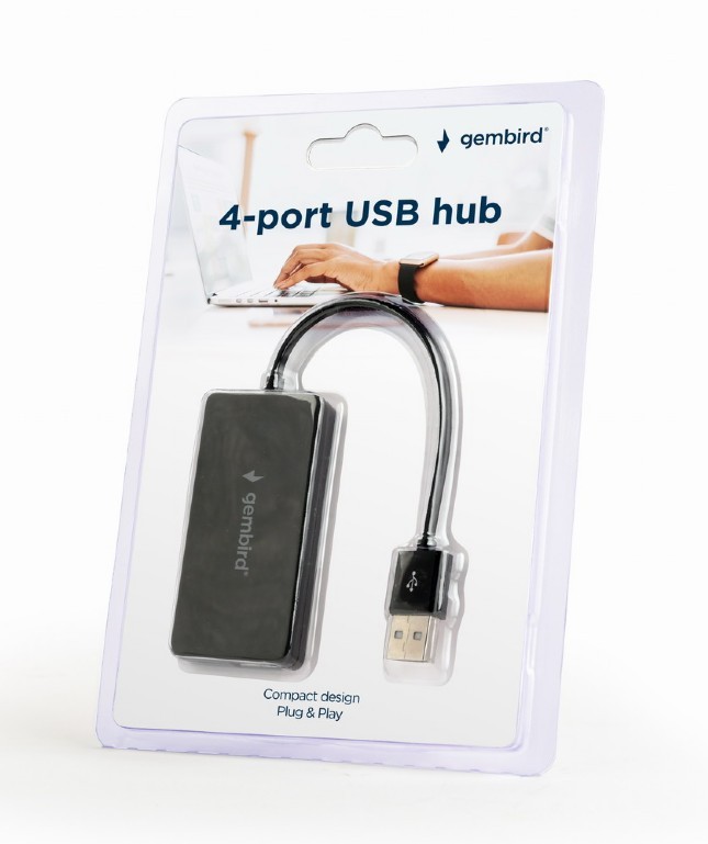 USB HUB s 4 priključki, črn 2