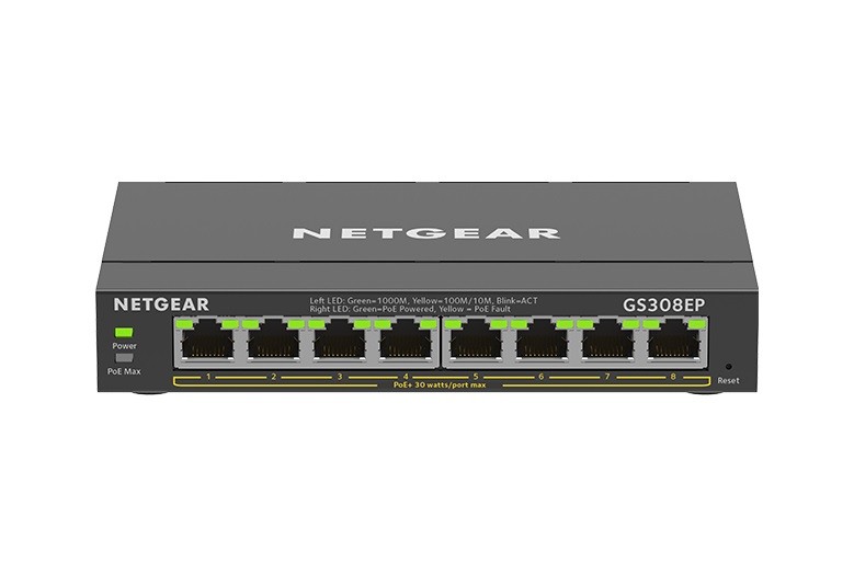 Mrežni preklopnik (switch) GS308EP, 8xGE PoE+ 2