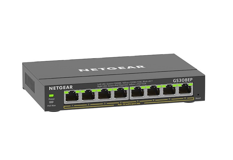 Mrežni preklopnik (switch) GS308EP, 8xGE PoE+ 3