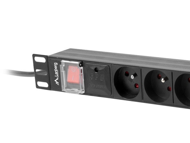 Rack PDU 19" letvica za napajanje, 1U, 16A, 8x 230V (PL2), črna 3