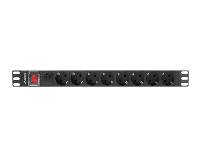 Lanberg Rack PDU 19" 1U napajalna letev, 16A, 8x Schuko, 2m 2