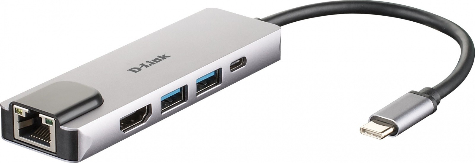 USB-C HUB D-Link DUB-M520 z USB 3.0 in HDMI vhodi 4