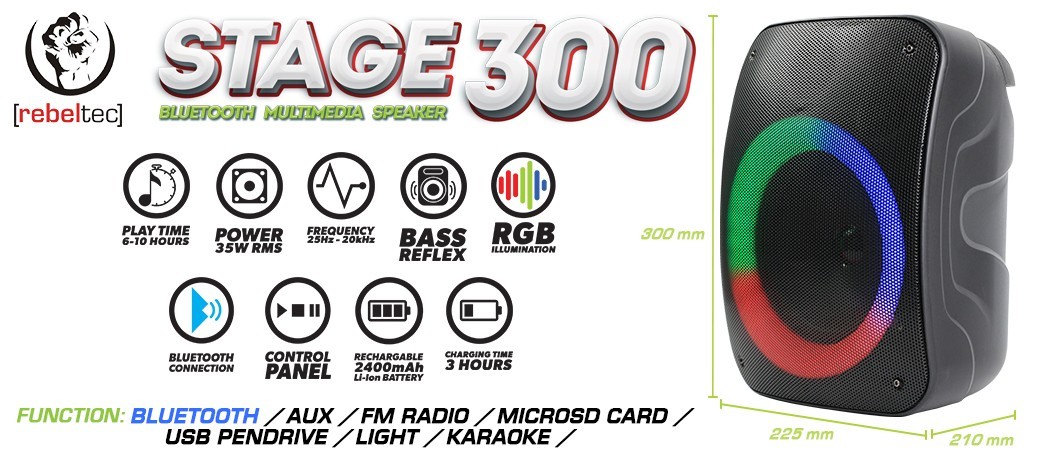Bluetooth zvočnik STAGE 300 2