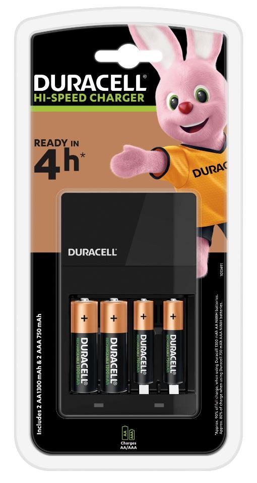 Duracell CEF27 Polnilnik + 2xAA + 2xAAA bateriji