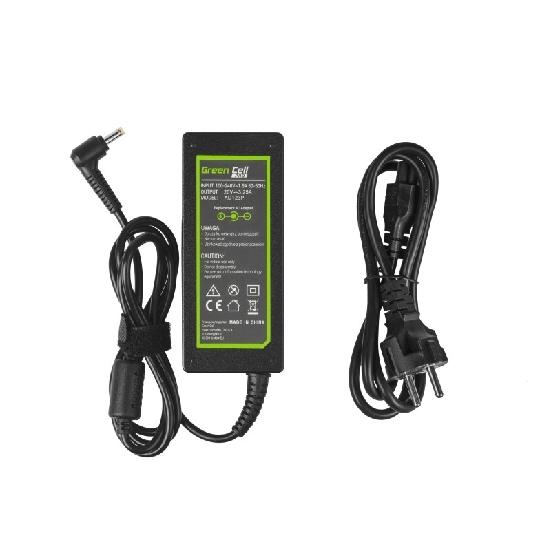 Green Cell PRO napajalnik 20V 3.25A 65W za Lenovo (4.0-1.7mm) 6