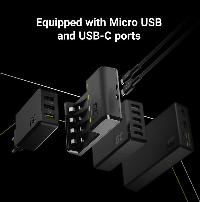 Polnilnik VitalCharger za AA/AAA baterije, USB-C 2