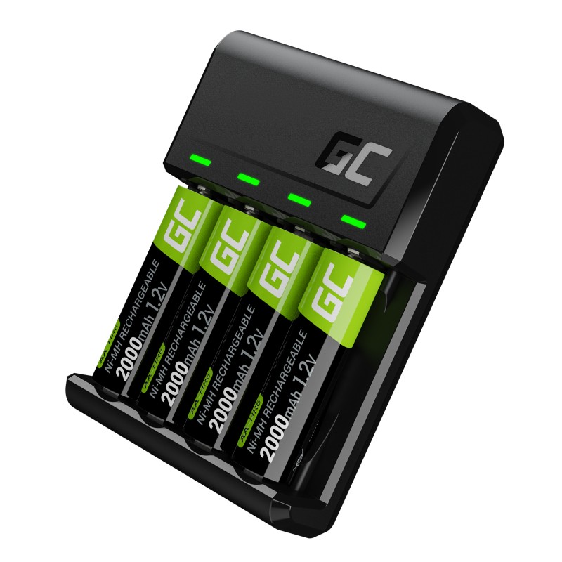 Polnilnik VitalCharger + 4x AA 2000mAh baterije