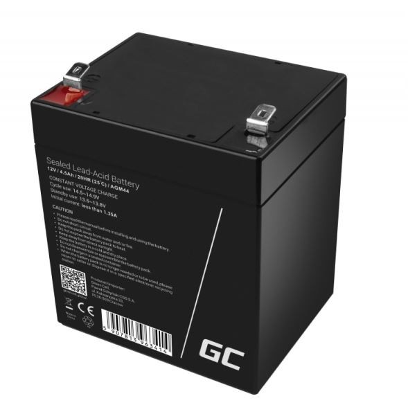 Green Cell AGM44 Akumulator 12V 4.5Ah VRLA, črn 5