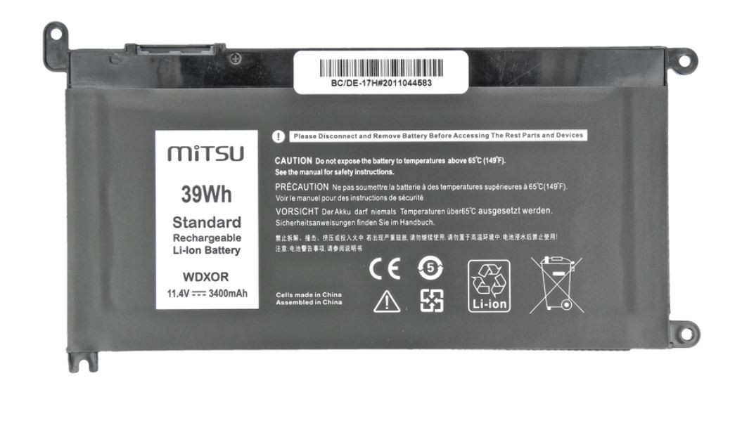 Baterija za Dell Vostro 14 (5468), Inspiron 15 (5568), 3400mAh 3