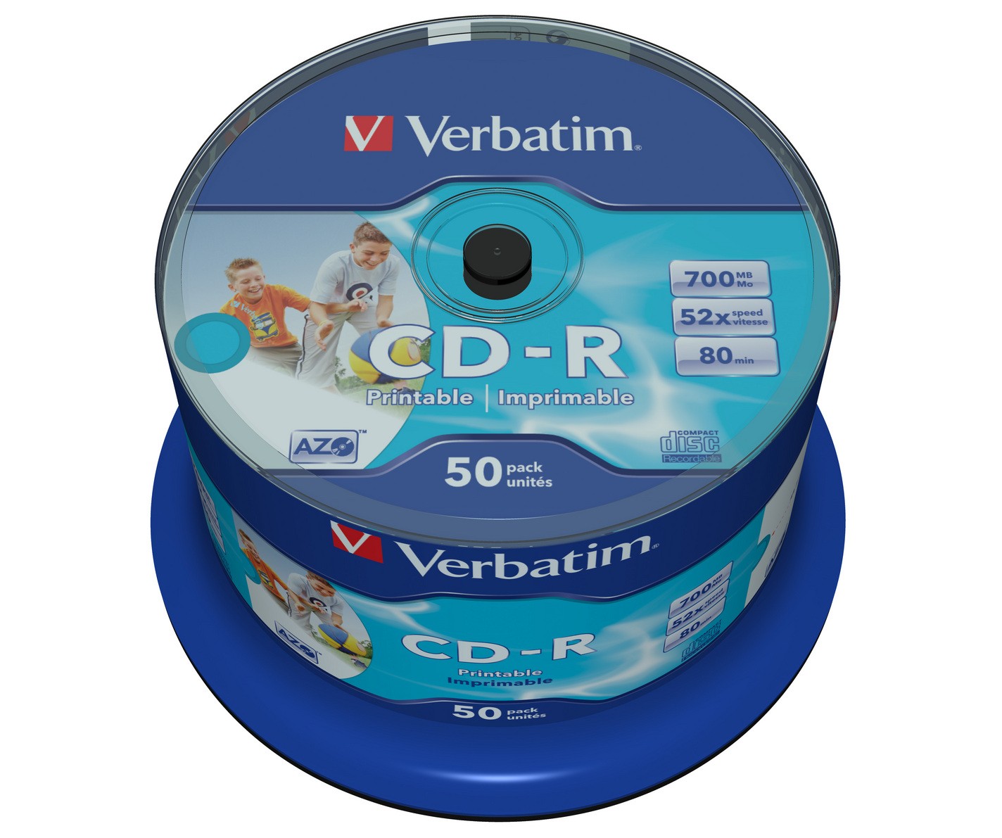 Verbatim CD-R 52x, 700MB, 50 kosov, Printabilni