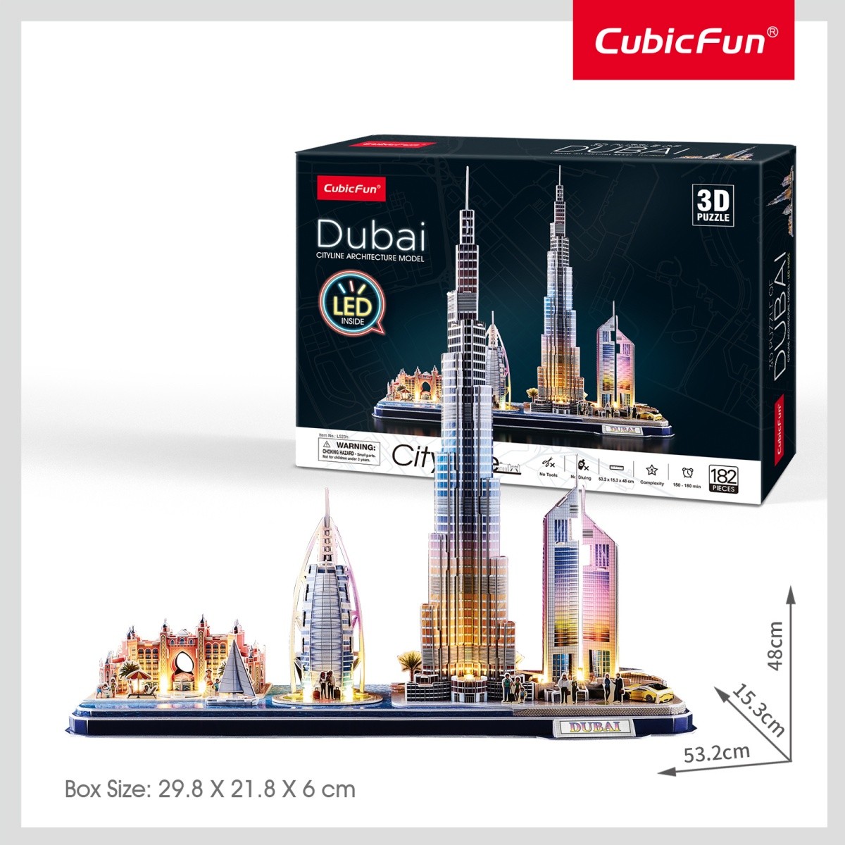 3D Puzzle Cubic Fun LED - Dubaj 2