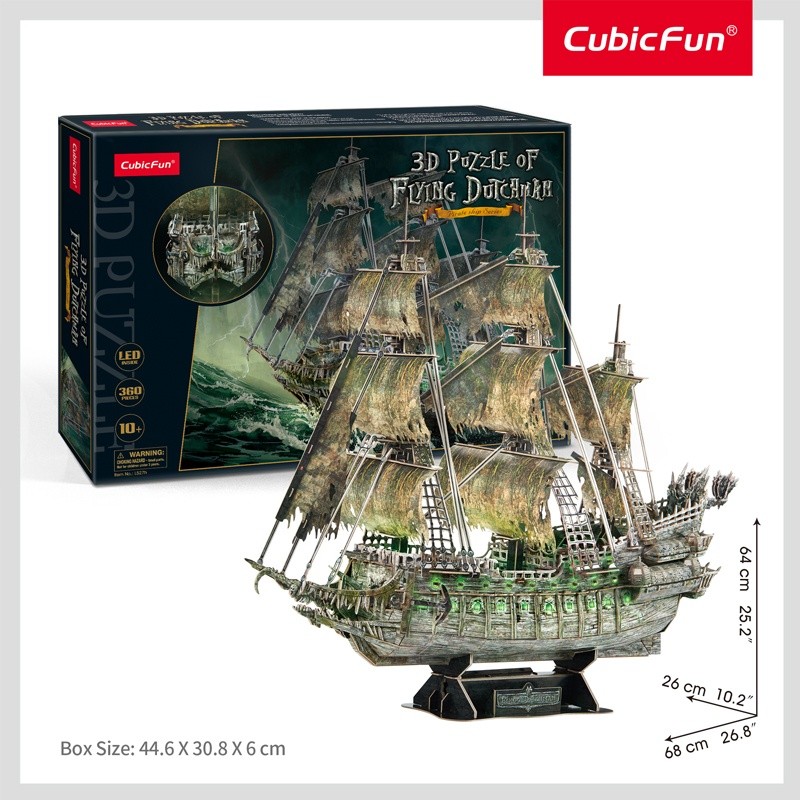 3D Puzzle Cubic Fun LED - Letači Holandez 2