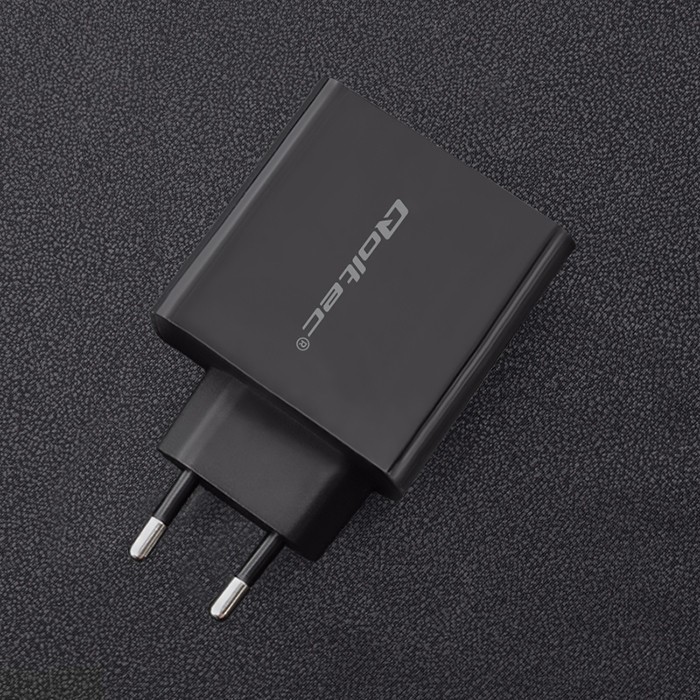 Napajalnik 45W Type-C PD & USB, črn 5