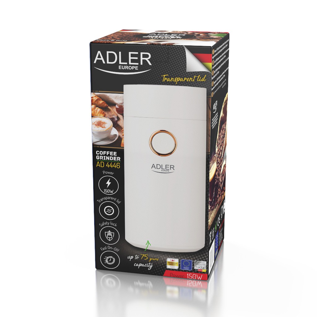 Adler AD 4446wg mlinček za kavo 150W - bel 8