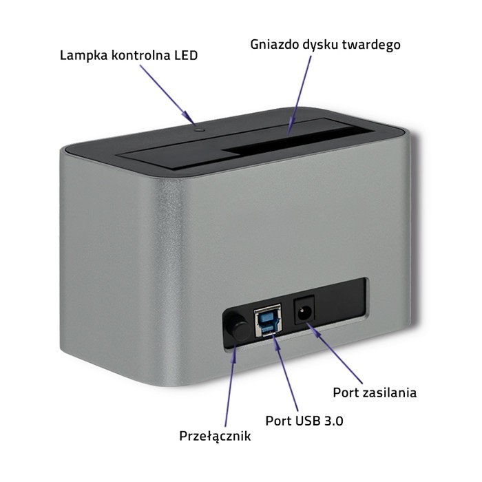 Postaja za dokovanje diskov HDD/SSD 2.5"/3.5" SATA, USB 3.0 8