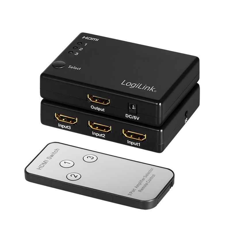 HDMI preklopnik 3 vhoda / 1 izhod, 1080p 60Hz, s pilotom 3