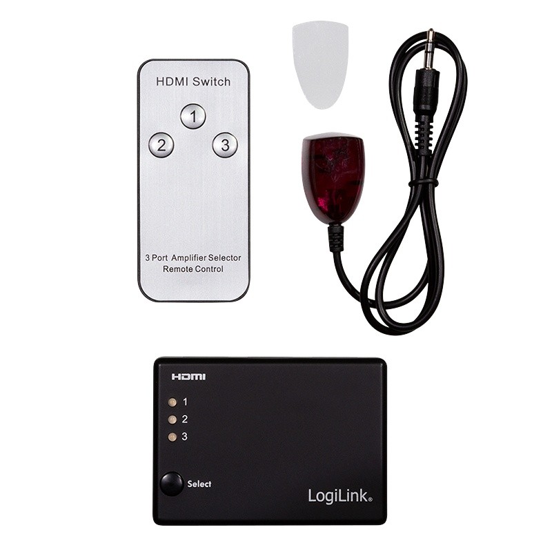 HDMI preklopnik 3 vhoda / 1 izhod, 1080p 60Hz, s pilotom 8
