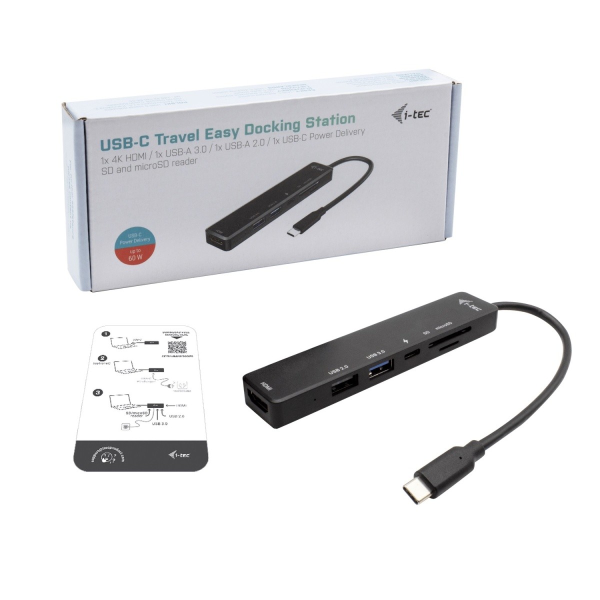 !i-tec USB-C Travel Easy Dock 4K HDMI + PD 60W 3