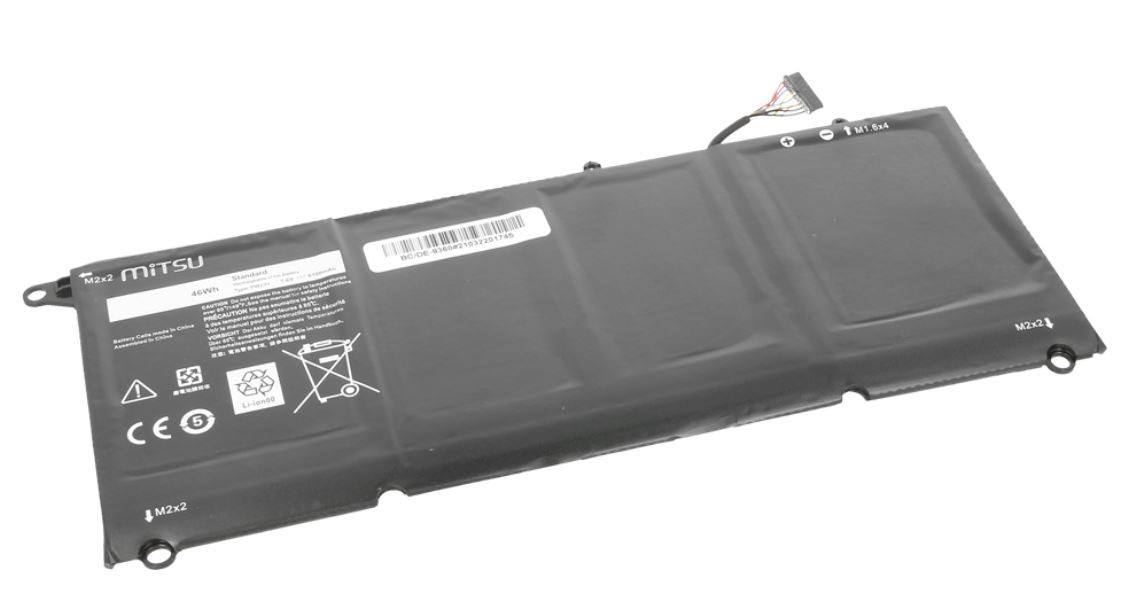 Baterija za Dell XPS 13 9360, 5400 mAh (46 Wh) 7.6V 2