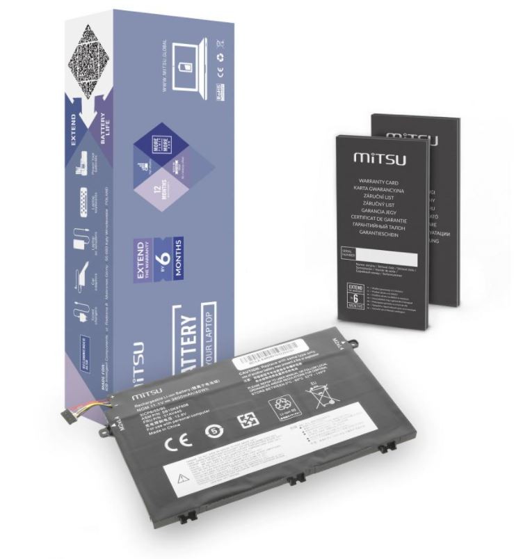 Baterija za Lenovo ThinkPad E480, E580, 3600 mAh (40 Wh) 11.1V