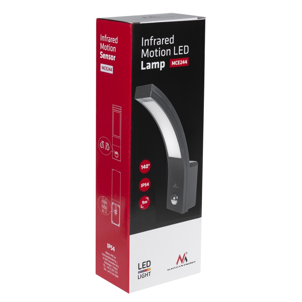 LED svetilka z detektorjem gibanja MCE244B 2