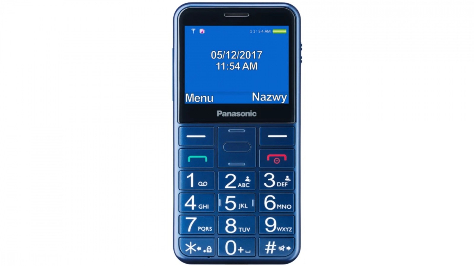 Panasonic KX-TU155 modri mobilni telefon za starejše 2