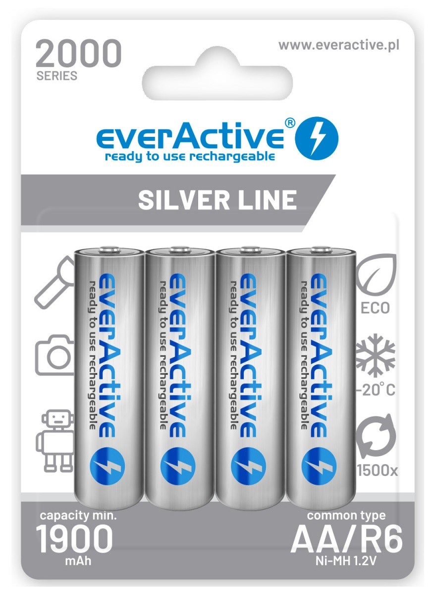 Akumulatorske baterije AA 2000 mAh, 4 kosi