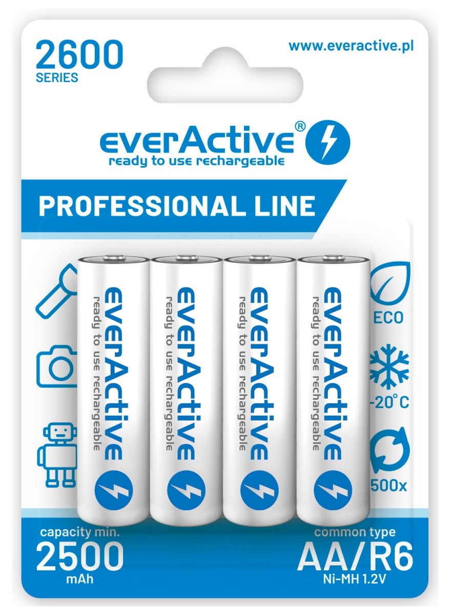 Akumulatorske baterije AA 2600 mAh, 4 kosi