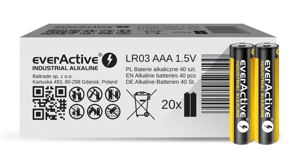 Baterije everActive AAA (LR03) 40 kosov