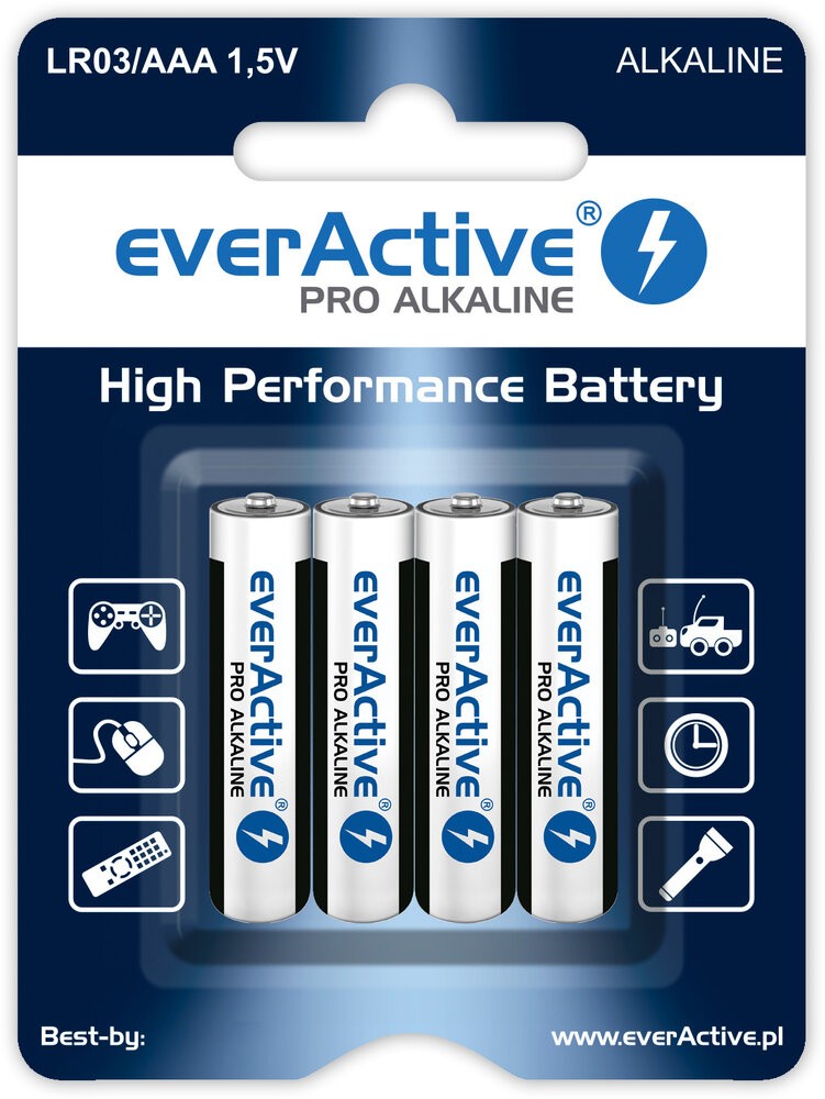 Baterije AAA LR03, 4 kosi v blistru