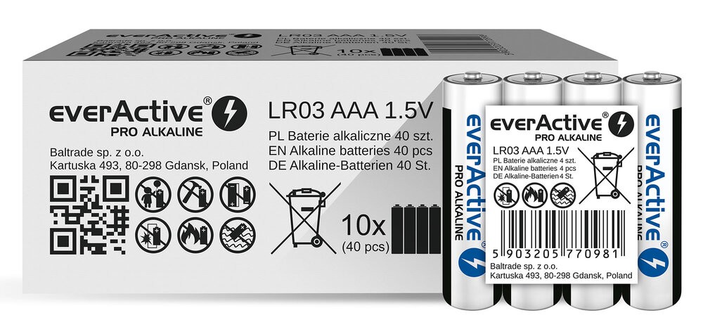 Baterije AAA LR03, 4 kosi v foliji 2