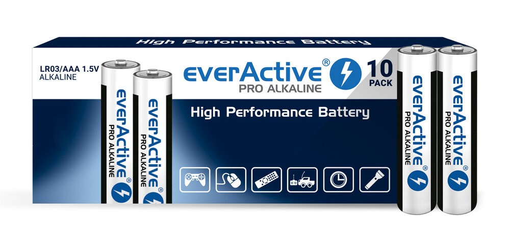 EverActive alkalne baterije AAA 1.5V, 10 kosov