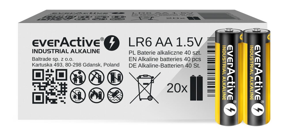 Baterije everActive AA LR6, 40 kosov