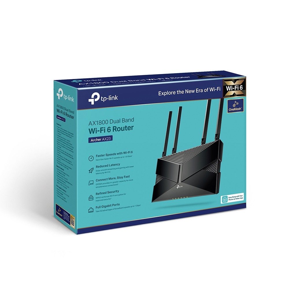 TP-LINK Archer AX23 WiFi 6 AX1800 usmerjevalnik (Router) - 4 LAN 5