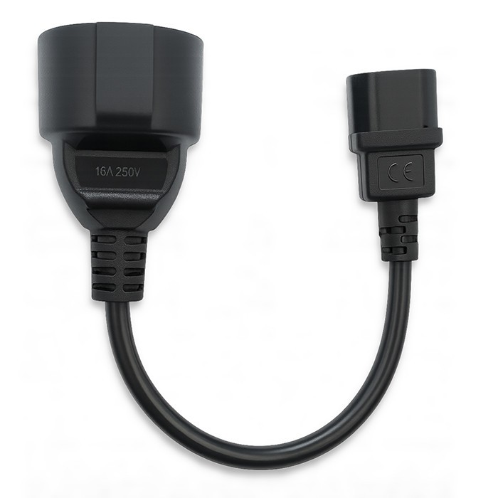 Adapter IEC C14 vtičnica na francosko (Tip E/F) vtičnico, 0.15m 4