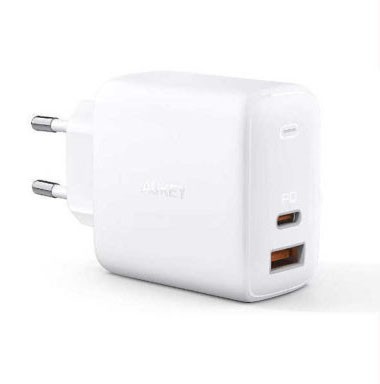 PA-B3 White Omnia GaN omrežni polnilnik, 2x USB (A+C), PD, 65W