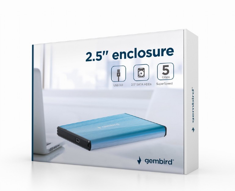 Zunanja enota za 2.5" disk, USB 3.0, modra 2