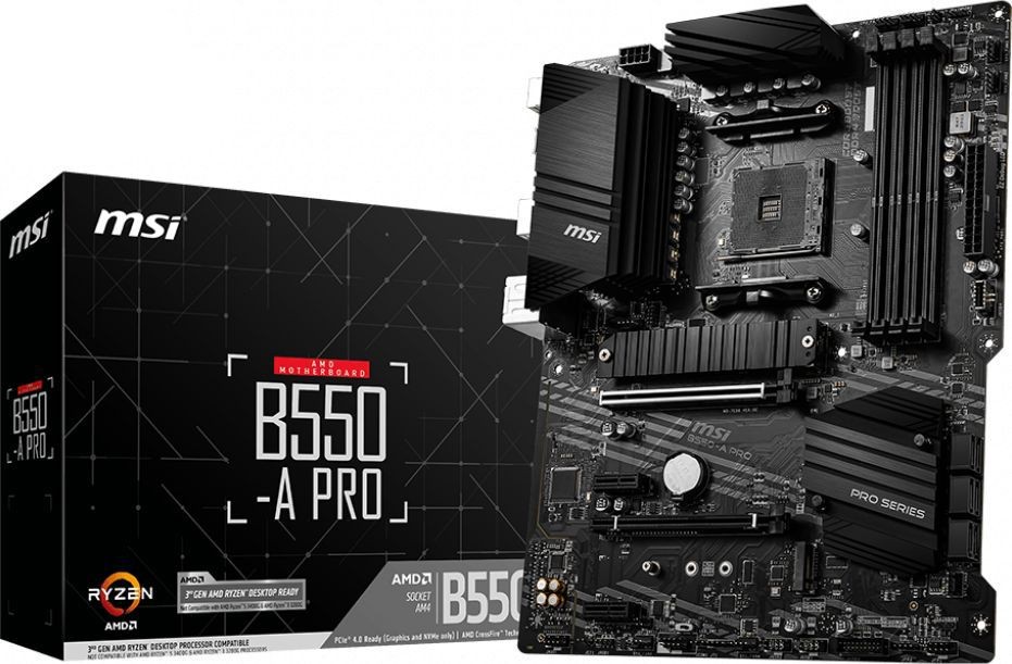 MSI matična plošča B550 A-PRO, AM4, 4DDR4, HDMI/DP, M.2, ATX
