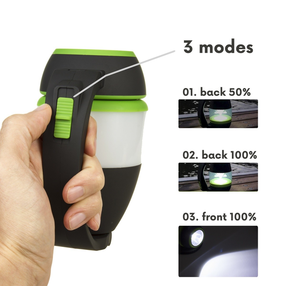 LED svetilka 3v1: kamp, namizna, powerbank MCE298 4